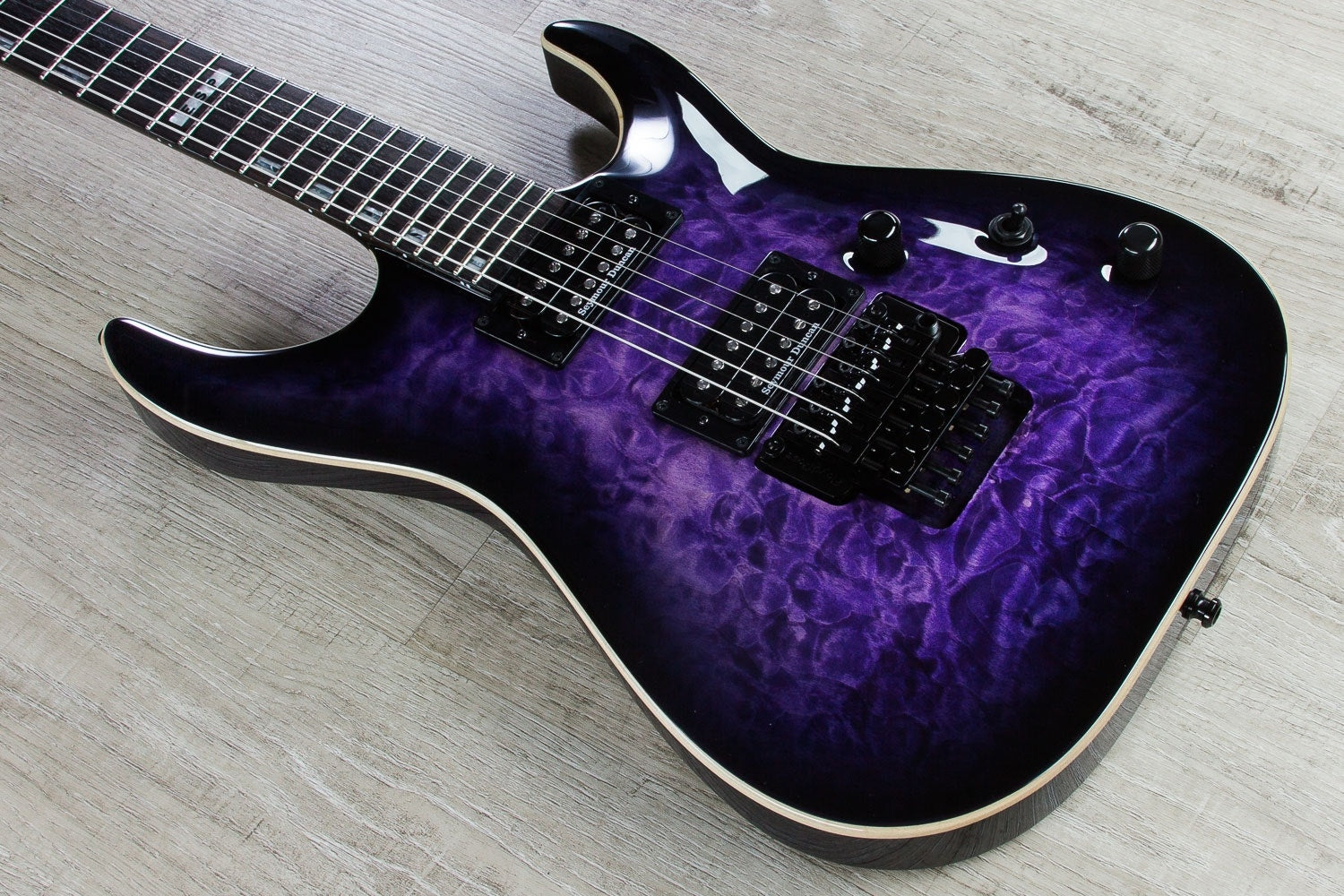 ESP E-II Horizon FR Electric Guitar, Ebony Fingerboard, Hard Case - Reindeer Blue (B-STOCK)