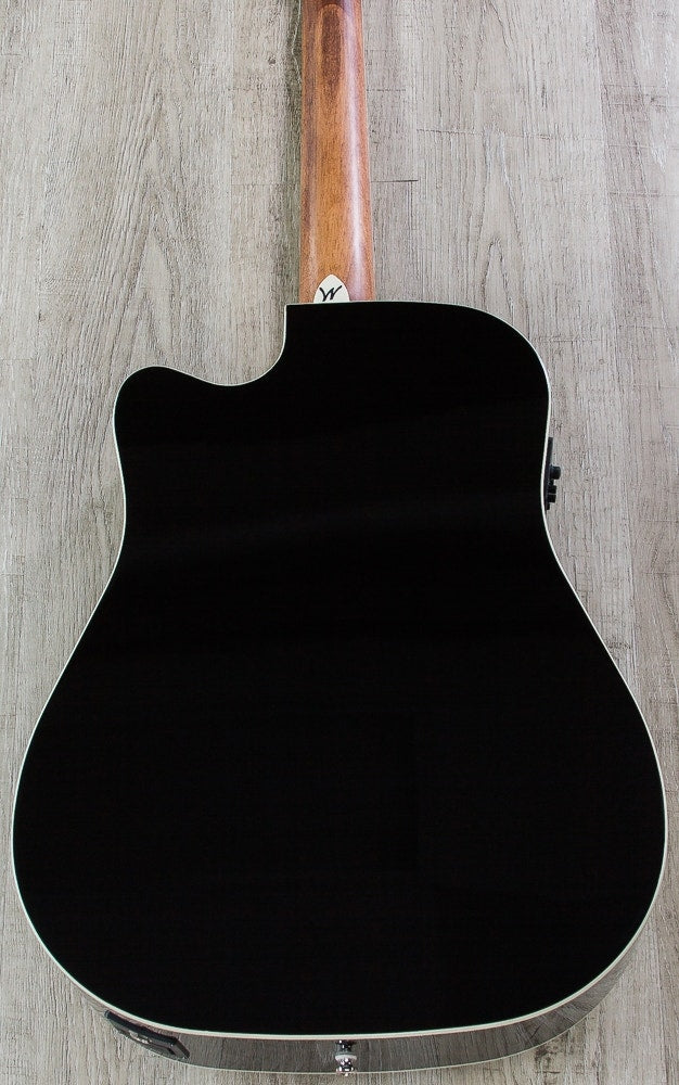 Washburn HD10SCE12B Heritage 10 Series 12-String Acoustic-Electric Guitar - Black