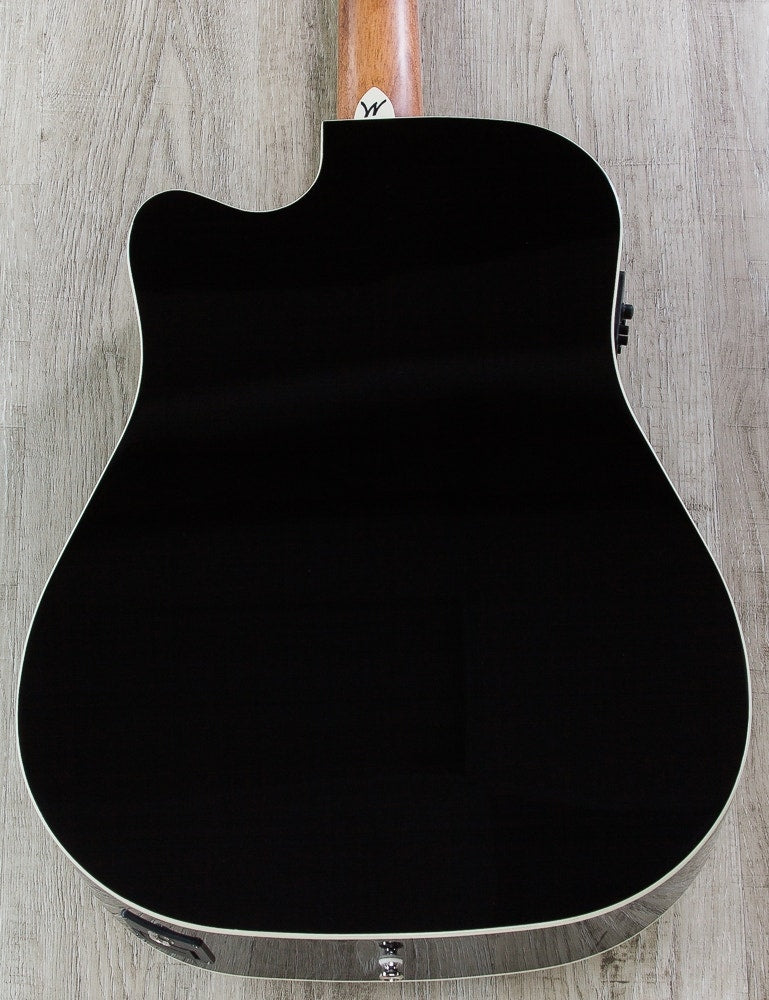 Washburn HD10SCE12B Heritage 10 Series 12-String Acoustic-Electric Guitar - Black