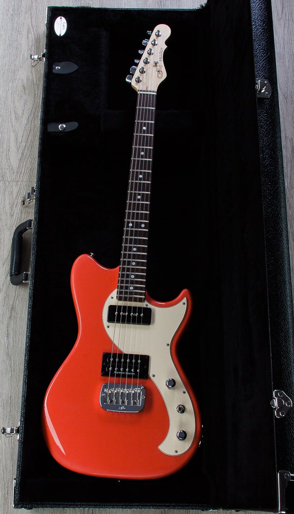 G&L USA Fallout Electric Guitar, Rosewood Fingerboard, Hard Case - Fullerton Red