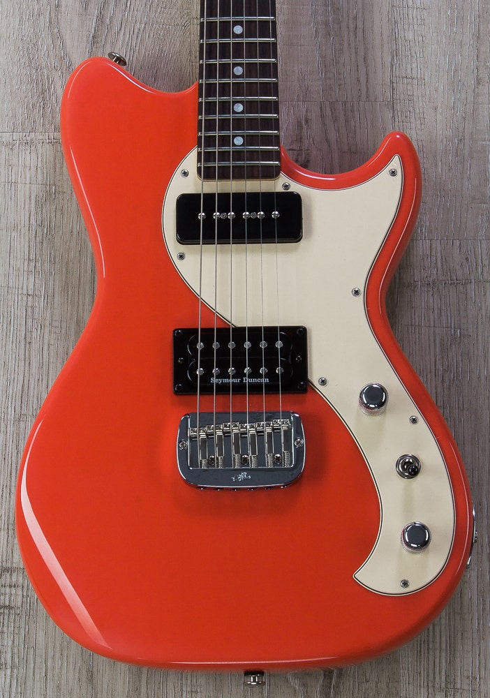 G&L USA Fallout Electric Guitar, Rosewood Fingerboard, Hard Case - Fullerton Red