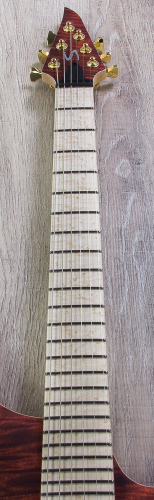 Skervesen 4AP Soul Electric Guitar, Bird's Eye Maple Fingerboard, Hard Case - Red