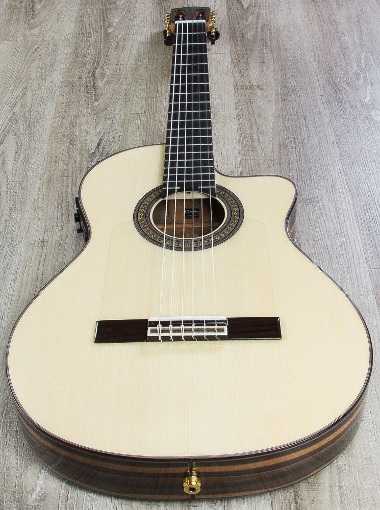 Cordoba 55FCE Negra Limited Flamenco Acoustic-Electric Guitar, Macassar Ebony Back and Sides, Hard Case