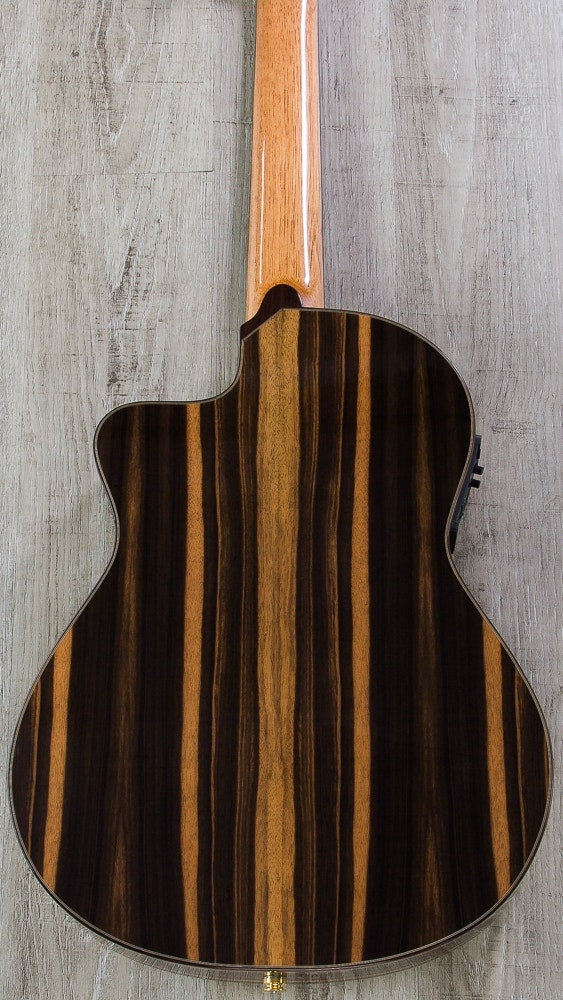Cordoba 55FCE Negra Limited Flamenco Acoustic-Electric Guitar, Macassar Ebony Back and Sides, Hard Case