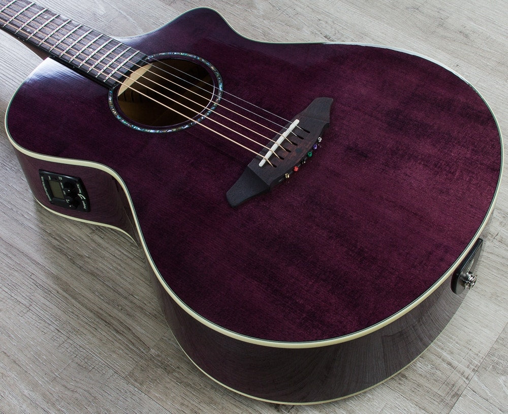Breedlove Prism C250/EMPe Concert Prototype Limited Edition Acoustic-Electric Guitar with Gig Bag - Plum