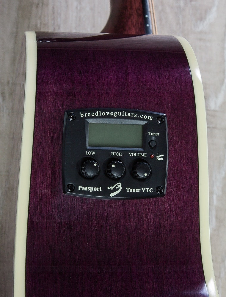 Breedlove Prism C250/EMPe Concert Prototype Limited Edition Acoustic-Electric Guitar with Gig Bag - Plum