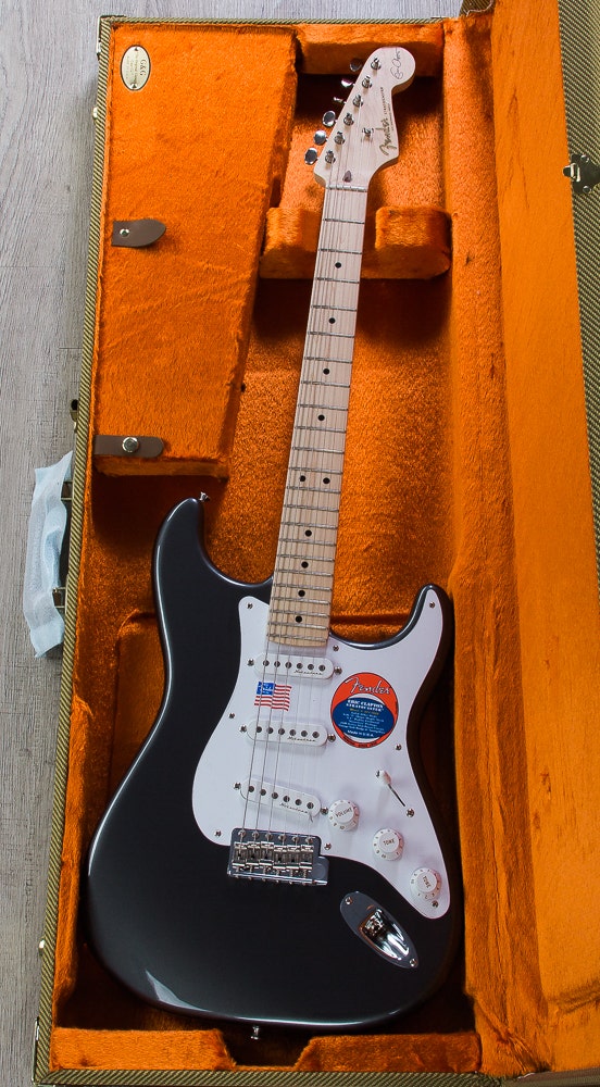 Fender Eric Clapton Stratocaster Electric Guitar, Soft V Maple Neck, Hard Case - Pewter