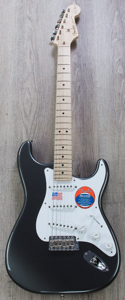 Fender Eric Clapton Stratocaster Electric Guitar, Soft V Maple Neck, Hard Case - Pewter