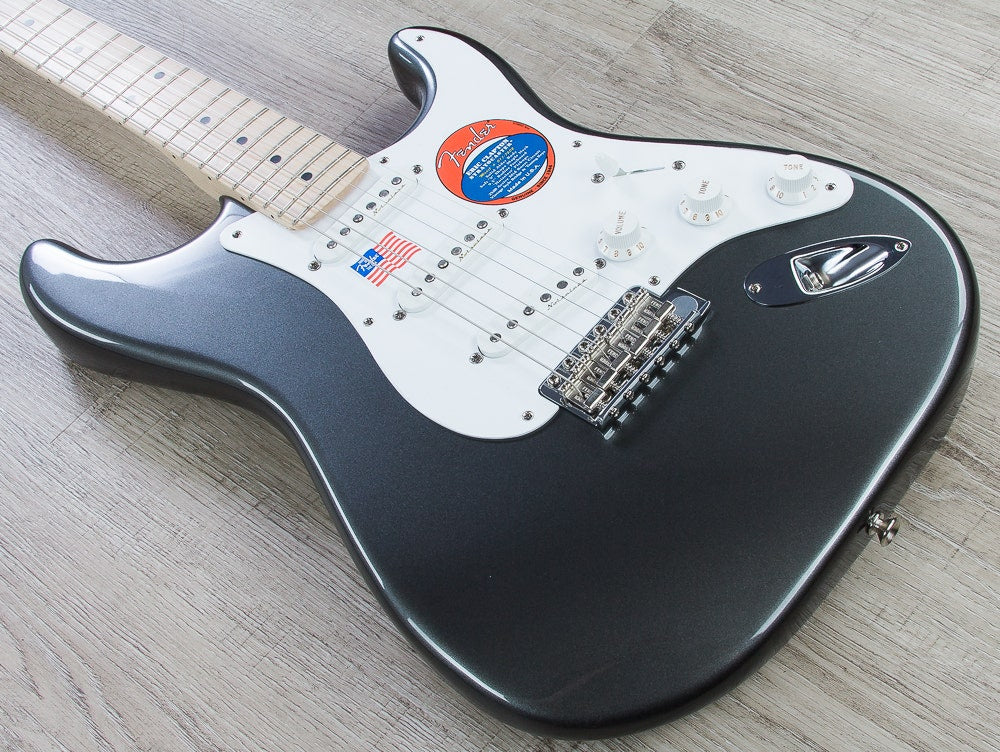 Fender Eric Clapton Stratocaster Electric Guitar, Soft V Maple Neck, Hard Case - Pewter