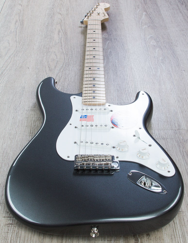 Fender Eric Clapton Stratocaster Electric Guitar, Soft V Maple Neck, Hard Case - Pewter