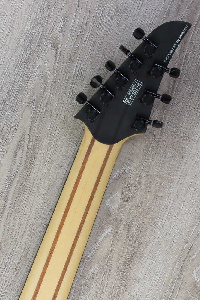 Legator Ninja 8-String Pro Fanned Fret Electric Guitar - Black Satin Burl