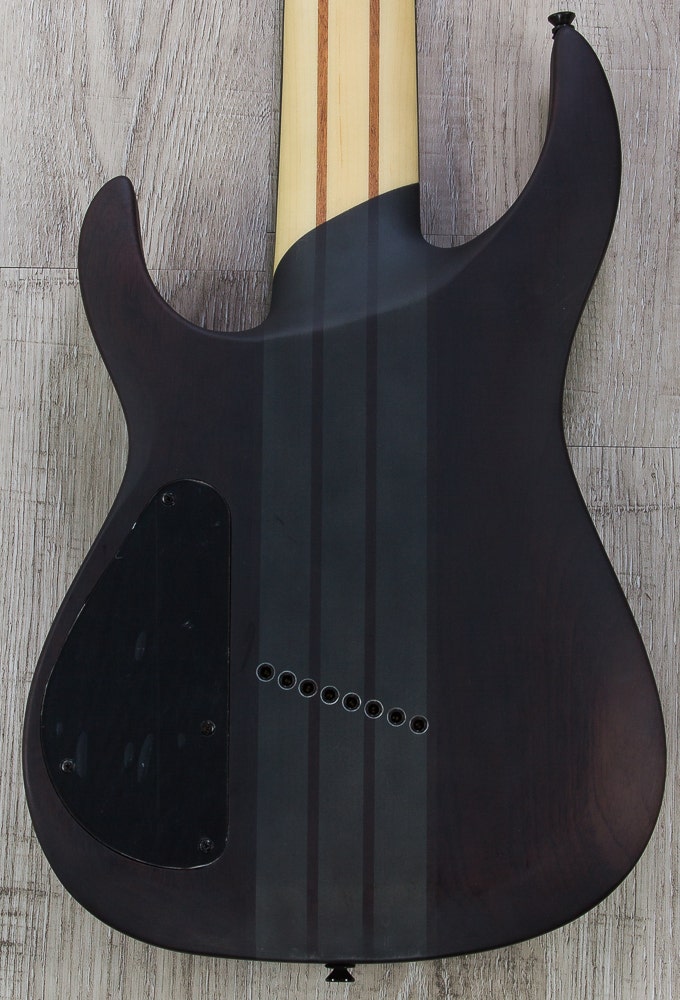 Legator Ninja 8-String Pro Fanned Fret Electric Guitar - Black Satin Burl