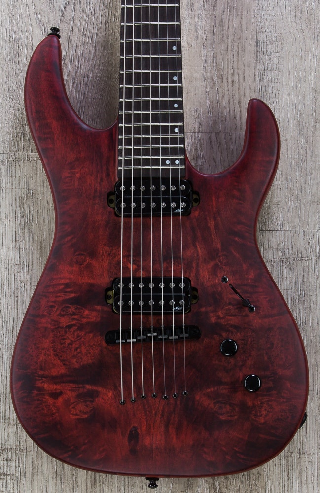 Legator Ninja 300-Pro 7-String Electric Guitar - Scarlett Satin Burl