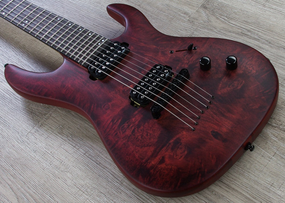 Legator Ninja 300-Pro 7-String Electric Guitar - Scarlett Satin Burl
