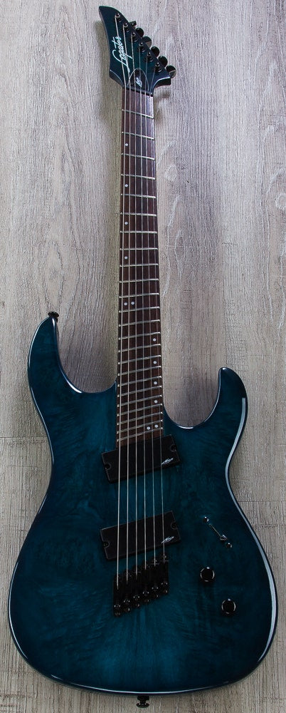 Legator Ninja R 200-SE Fanned Fret Electric Guitar - Trans Blue Burl