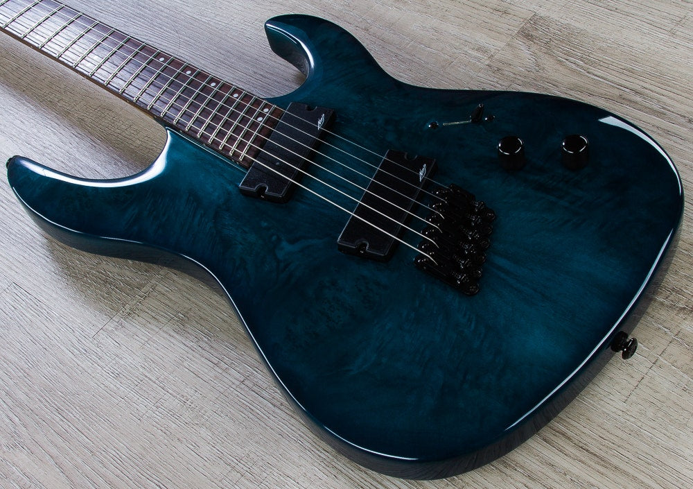 Legator Ninja R 200-SE Fanned Fret Electric Guitar - Trans Blue Burl