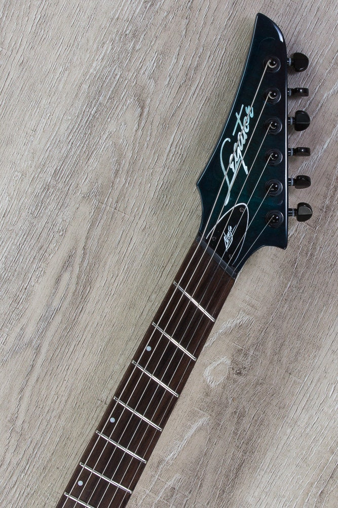 Legator Ninja R 200-SE Fanned Fret Electric Guitar - Trans Blue Burl