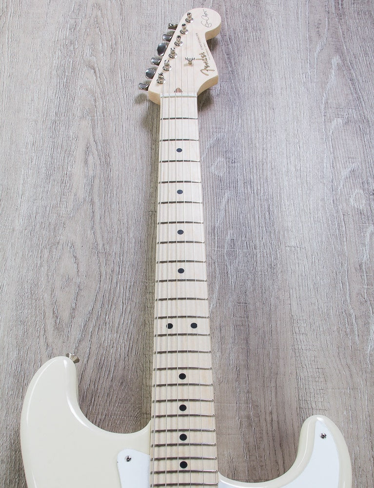 Fender Eric Clapton Stratocaster Electric Guitar, Soft V Maple Neck, Hard Case - Olympic White