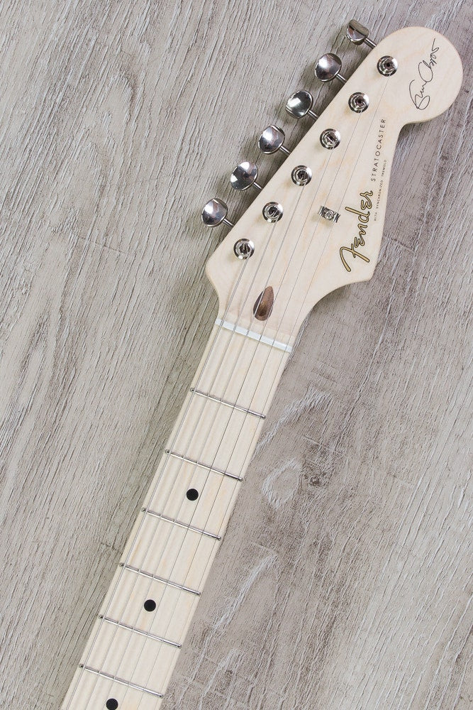 Fender Eric Clapton Stratocaster Electric Guitar, Soft V Maple Neck, Hard Case - Olympic White