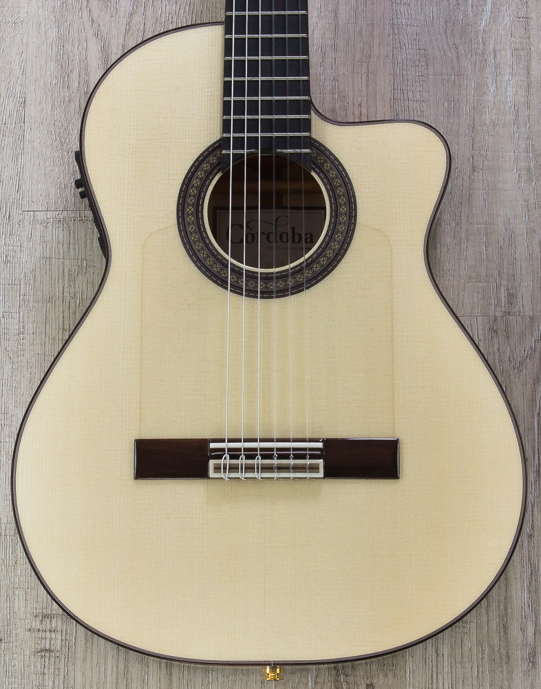 Cordoba 55FCE Thinbody Acoustic-Electric Nylon String Flamenco Guitar