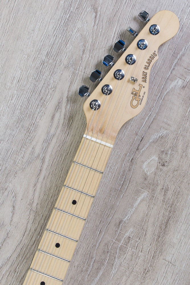G&L USA ASAT Classic Thinline Electric Guitar, Maple Fingerboard, Hard Case - Alpine White