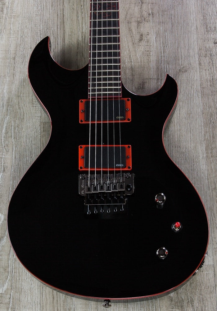 Schecter Jinxx Recluse-FR Floyd Rose Electric Guitar with EMG Pickups - Black