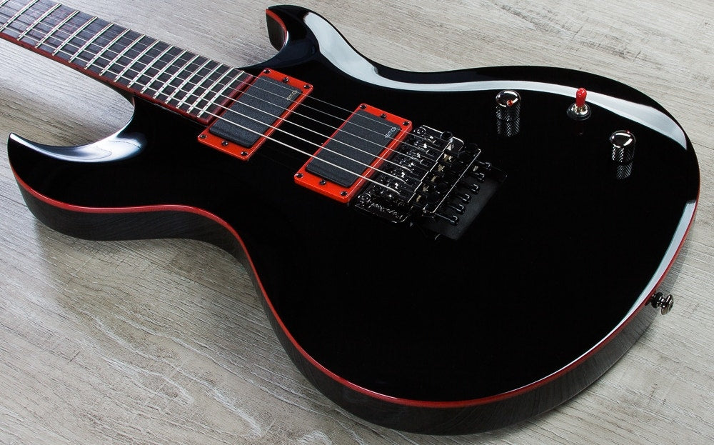 Schecter Jinxx Recluse-FR Floyd Rose Electric Guitar with EMG Pickups - Black
