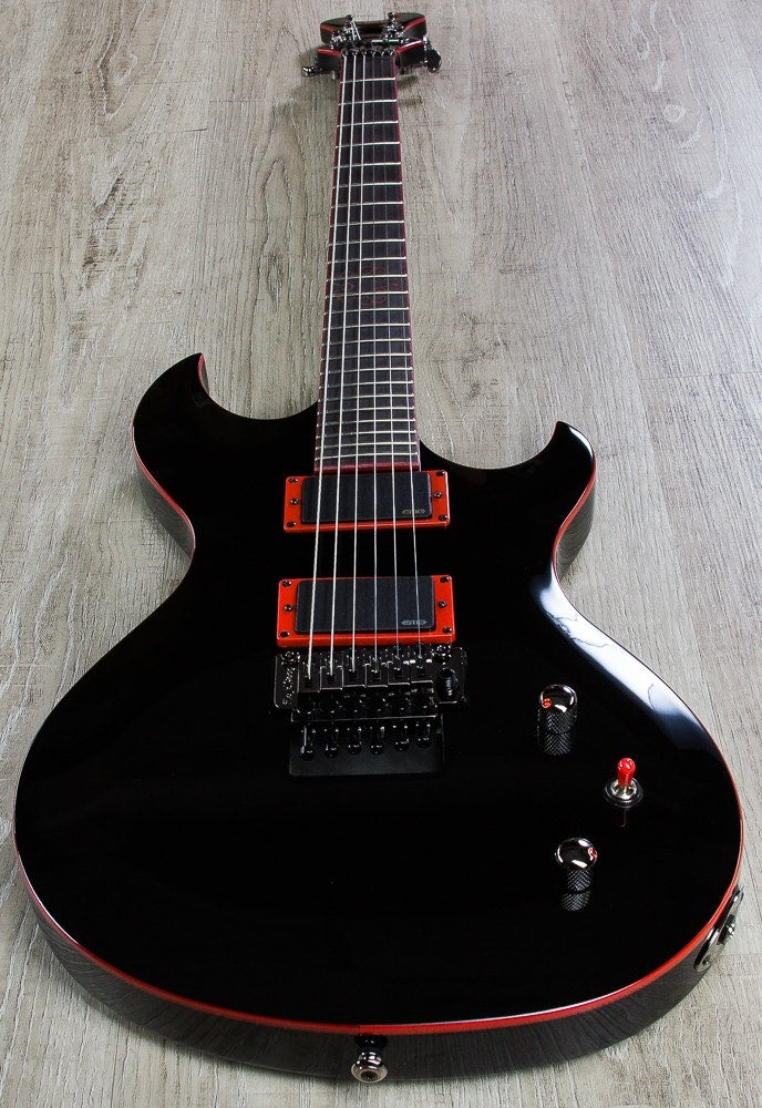 Schecter Jinxx Recluse-FR Floyd Rose Electric Guitar with EMG Pickups - Black