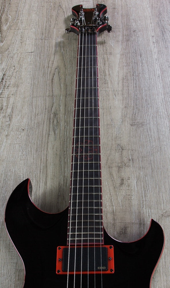 Schecter Jinxx Recluse-FR Floyd Rose Electric Guitar with EMG Pickups - Black