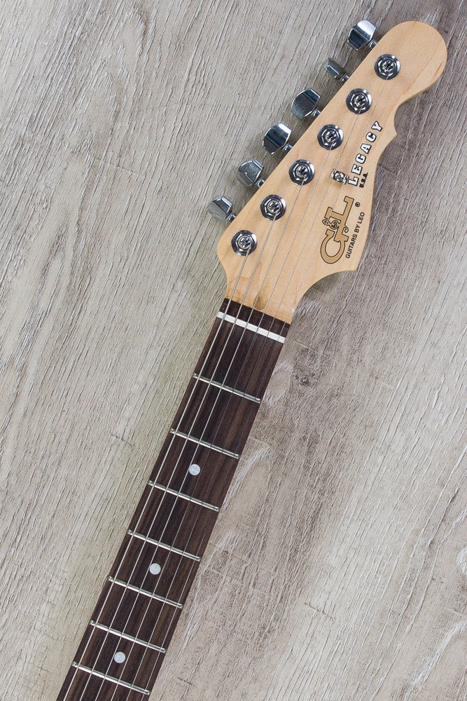 G&L USA Legacy Electric Guitar, Rosewood Fingerboard, Hard Case - 3-Tone Sunburst