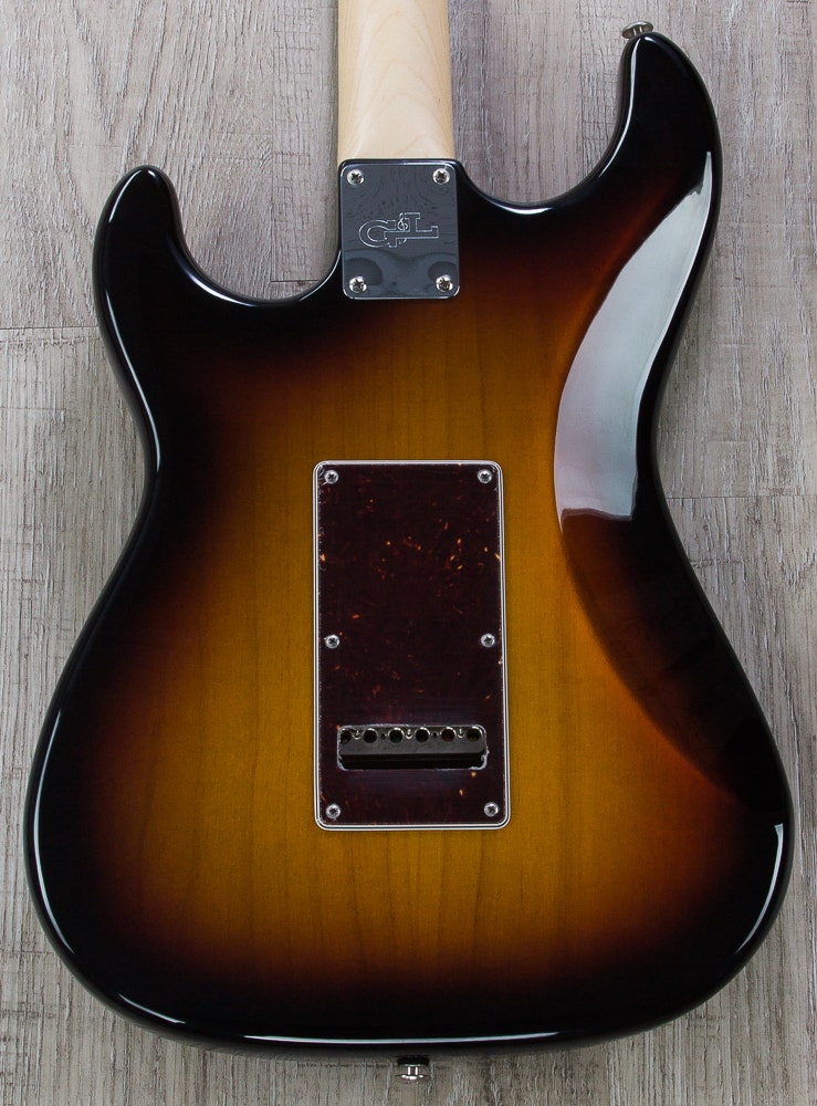 G&L USA Legacy Electric Guitar, Rosewood Fingerboard, Hard Case - 3-Tone Sunburst