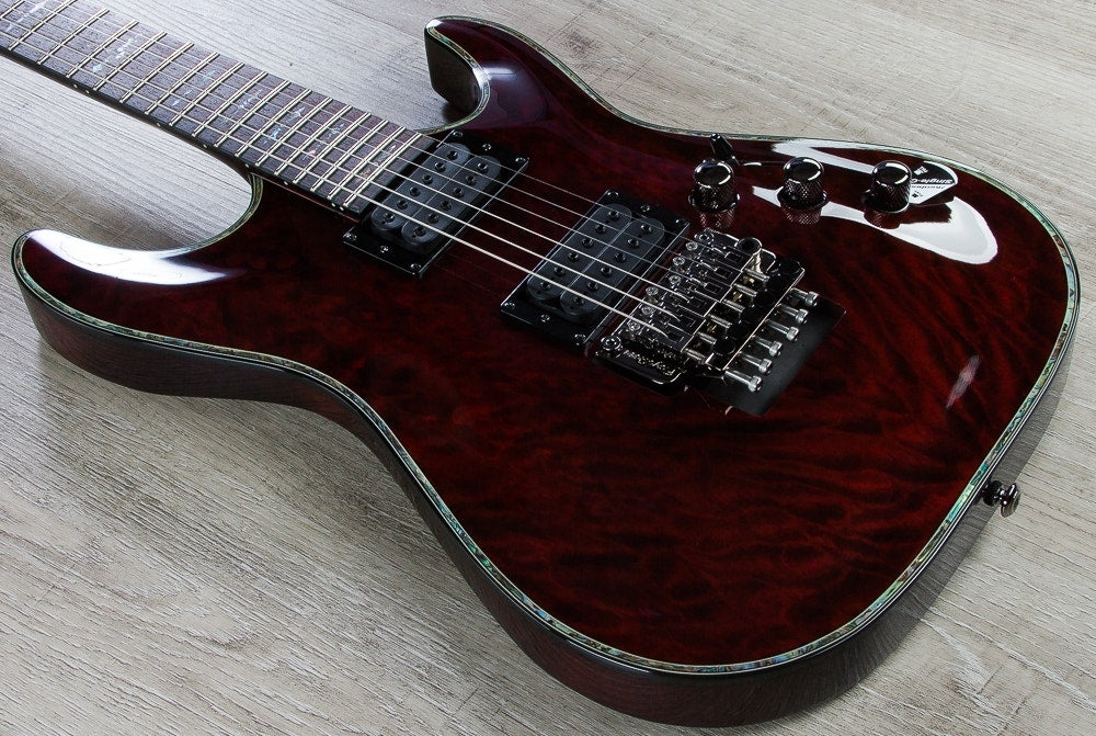 Schecter Hellraiser C-1 FR P Electric Guitar, Floyd Rose - Black Cherry
