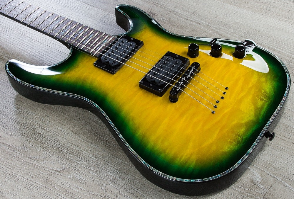 Schecter Hellraiser C‑1 Passive Electric Guitar - Dragonburst