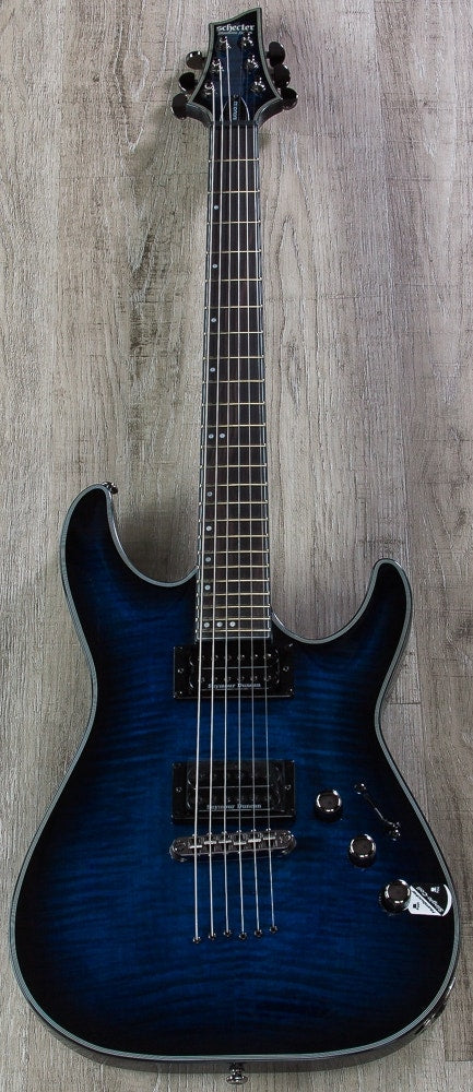 Schecter Blackjack SLS C-1 P Electric Guitar - See Thru Blue Burst