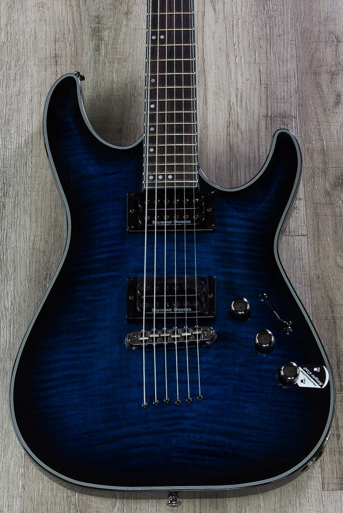 Schecter Blackjack SLS C-1 P Electric Guitar - See Thru Blue Burst