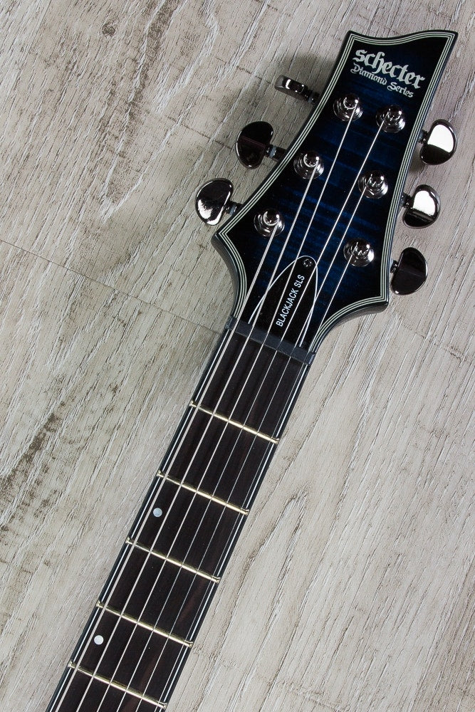Schecter Blackjack SLS C-1 P Electric Guitar - See Thru Blue Burst