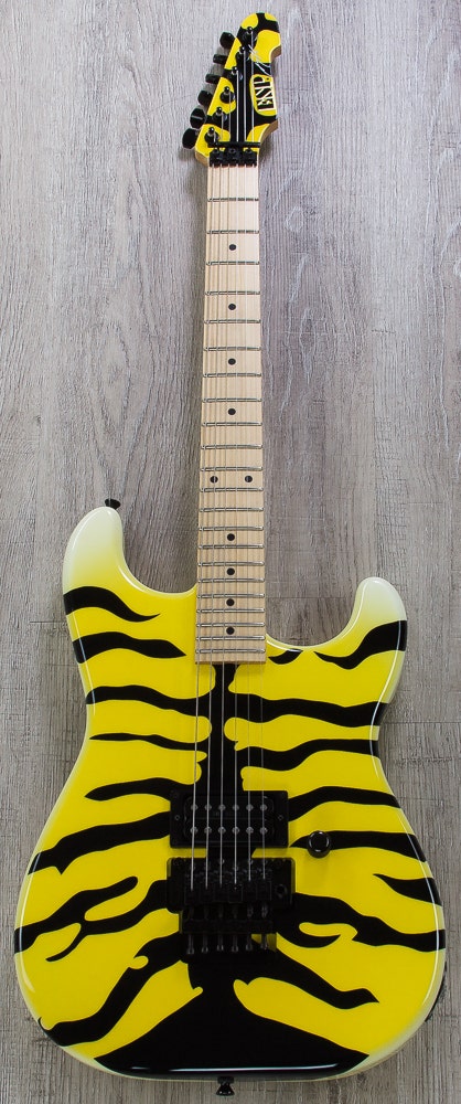 ESP Signature M-1 Electric Guitar, SIGNED by George Lynch, Hard Case - Yellow Tiger Finish (B-STOCK)