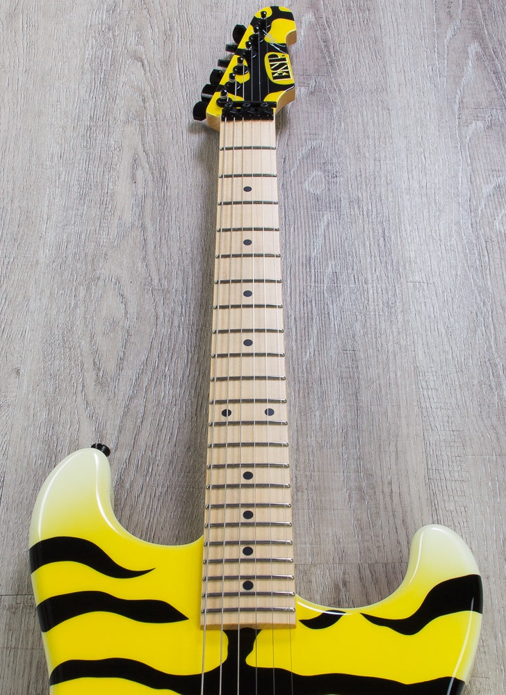 ESP Signature M-1 Electric Guitar, SIGNED by George Lynch, Hard Case - Yellow Tiger Finish (B-STOCK)