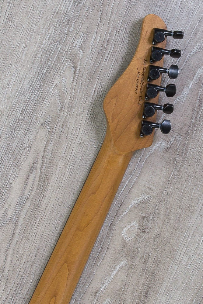Schecter USA Custom Shop PT Electric Guitar, HH, Black African Ebony Fingerboard, Hard Case - Snakeskin