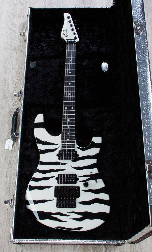 Suhr 80's Shred MKII Electric Guitar, Ebony Fingerboard, Case - Tiger Stripe