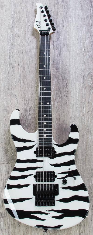 Suhr 80's Shred MKII Electric Guitar, Ebony Fingerboard, Case - Tiger Stripe