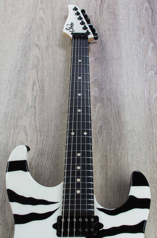 Suhr 80's Shred MKII Electric Guitar, Ebony Fingerboard, Case - Tiger Stripe