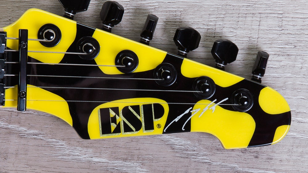 ESP Signature M-1 Electric Guitar, SIGNED by George Lynch, Hard Case - Yellow Tiger Finish (B-STOCK)