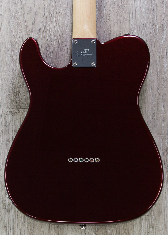 G&L USA ASAT Classic Thinline Semi-Hollow Electric Guitar, Rosewood Fingerboard, Hard Case - Ruby Red Metallic