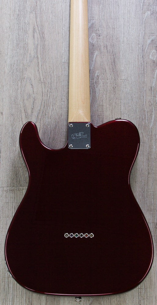 G&L USA ASAT Classic Thinline Semi-Hollow Electric Guitar, Rosewood Fingerboard, Hard Case - Ruby Red Metallic