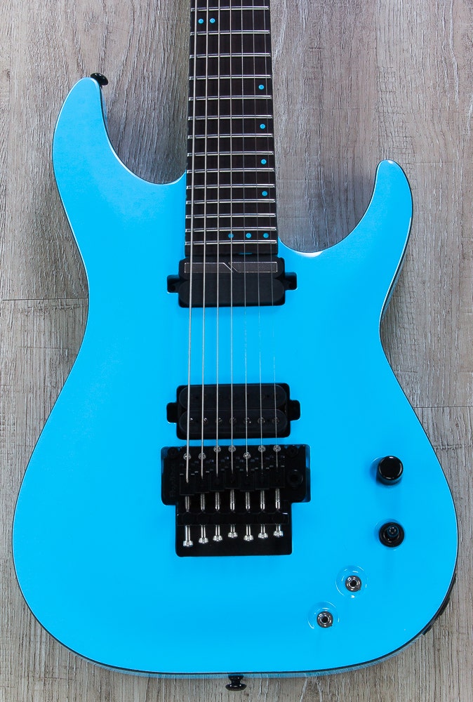 Schecter Keith Merrow KM-7 FR S 7-String Electric Guitar, Floyd Rose 1500 Series Bridge - Lambo Blue