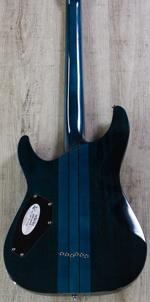 Schecter C-1 Classic Electric Guitar with Seymour Duncan Pickups - See Thru Blue