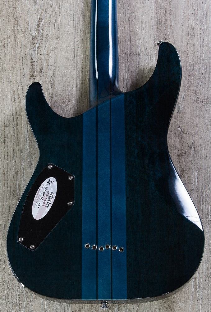 Schecter C-1 Classic Electric Guitar with Seymour Duncan Pickups - See Thru Blue