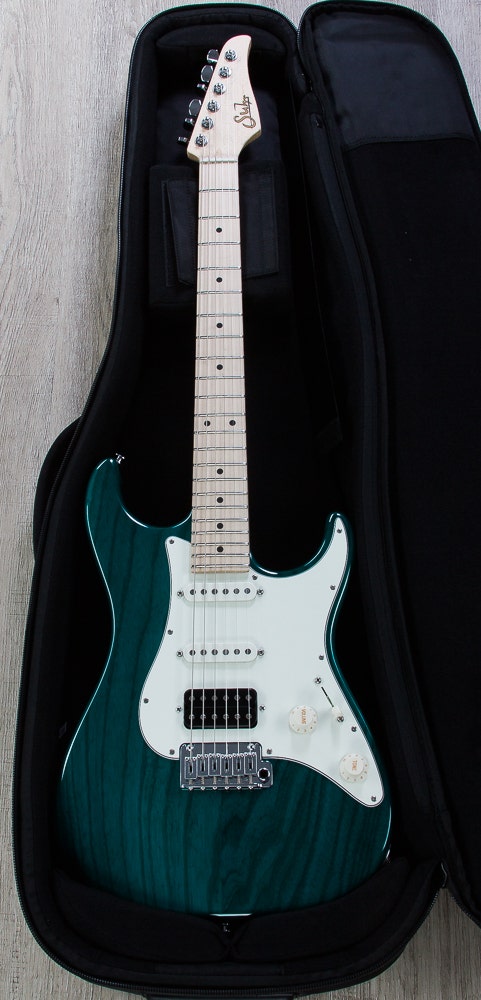 Suhr S2-SA-TTL Standard Pro S2, Swamp Ash, Electric Guitar - Trans Teal