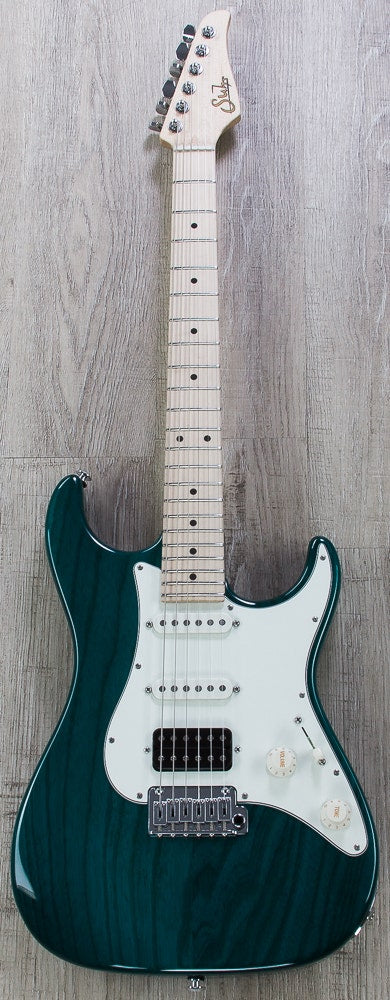 Suhr S2-SA-TTL Standard Pro S2, Swamp Ash, Electric Guitar - Trans Teal